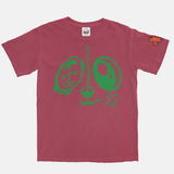 Jordan 1 Lucky Green Red BMF Bunny Face Pigment Dyed Vintage Wash Heavyweight T-Shirt