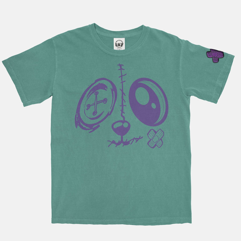 Jordan 1 Purple Court BMF Bunny Face Pigment Dyed Vintage Wash Heavyweight T-Shirt