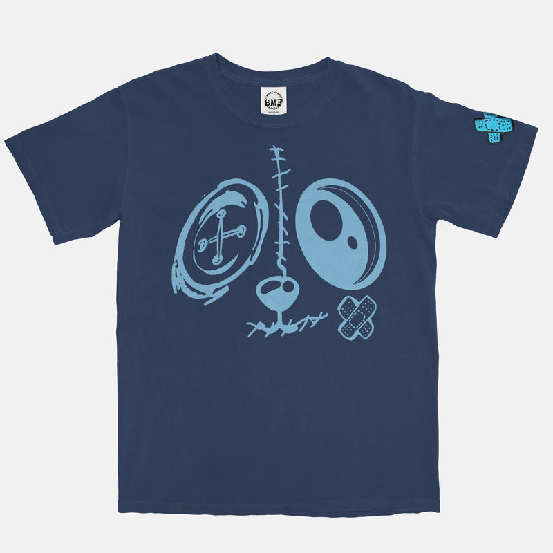 Jordan 1 University Blue BMF Bunny Face Vintage Wash Heavyweight T-Shirt