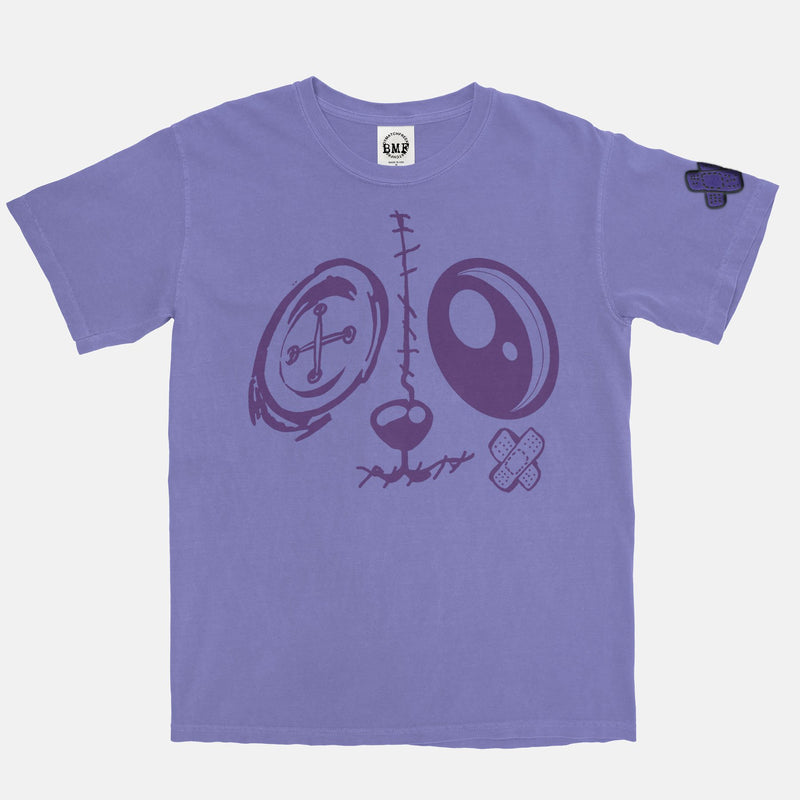 Jordan 13 Purple BMF Bunny Face Pigment Dyed Vintage Wash Heavyweight T-Shirt