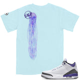 Jordan 3 Dark Iris BMF Jellyfish Vintage Wash T-Shirt