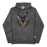 Youth Christmas Burgundy BMF Deer Pigment Dyed Hoodie