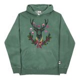 Youth Christmas Burgundy BMF Deer Pigment Dyed Hoodie