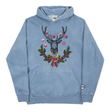 Youth Christmas Burgundy BMF Deer Pigment Dyed Hoodie