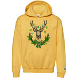 Chlorophyll Christmas BMF Deer Youth Pullover Hoodie