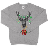 Lucky Green Christmas BMF Deer Youth Unisex Crew Neck