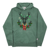 Youth Christmas Lucky Green BMF Deer Pigment Dyed Hoodie