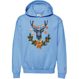 Orange Christmas BMF Deer Youth Pullover Hoodie