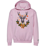 Orange Christmas BMF Deer Youth Pullover Hoodie