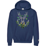 Pine Green Christmas BMF Deer Youth Pullover Hoodie