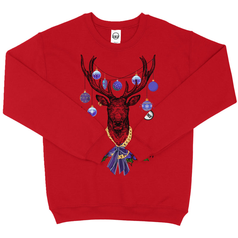 Purple Christmas BMF Deer Youth Unisex Crew Neck