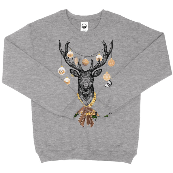 Shimmer Christmas BMF Deer Youth Unisex Crew Neck