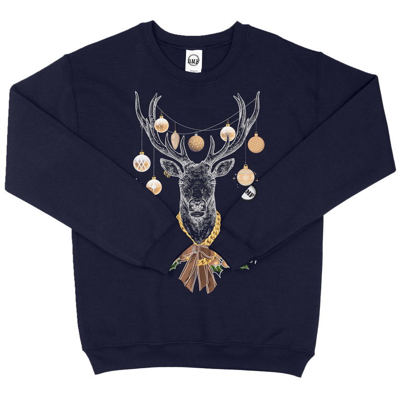 Shimmer Christmas BMF Deer Youth Unisex Crew Neck