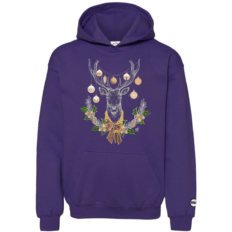 Shimmer Christmas BMF Deer Youth Pullover Hoodie