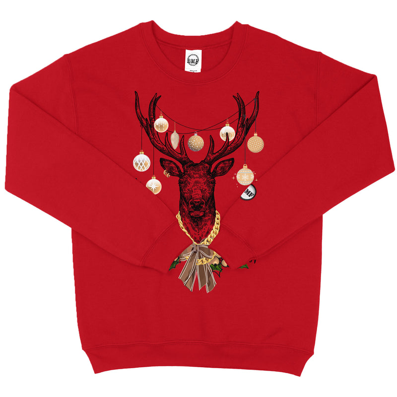 Shimmer Christmas BMF Deer Youth Unisex Crew Neck