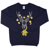 Yellow Christmas BMF Deer Youth Unisex Crew Neck