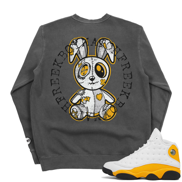 Jordan 13 Del Sol Embroidered BMF Bunny Pigment Dyed Crew Neck