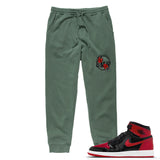 Lady Bug Embroidered BMF Pigment Dyed Joggers