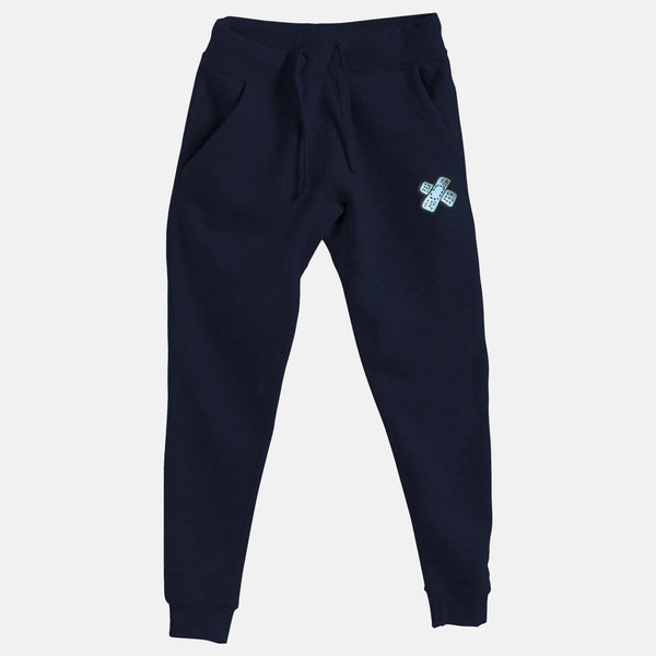 Light Blue Embroidered BMF Bunny Face Premium Jogger