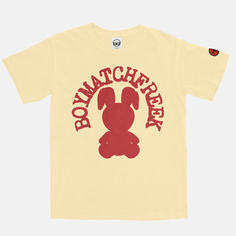 Jordan 4 Fire Red BMF Bunny Arc Pigment Dyed Vintage Wash Heavyweight T-Shirt