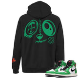 Jordan 1 Lucky Green Red Bunny Face Premium 450 gm. Hoodie