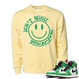 Jordan 1 Lucky Green Red BMF Smiley Pigment Dyed Crew Neck