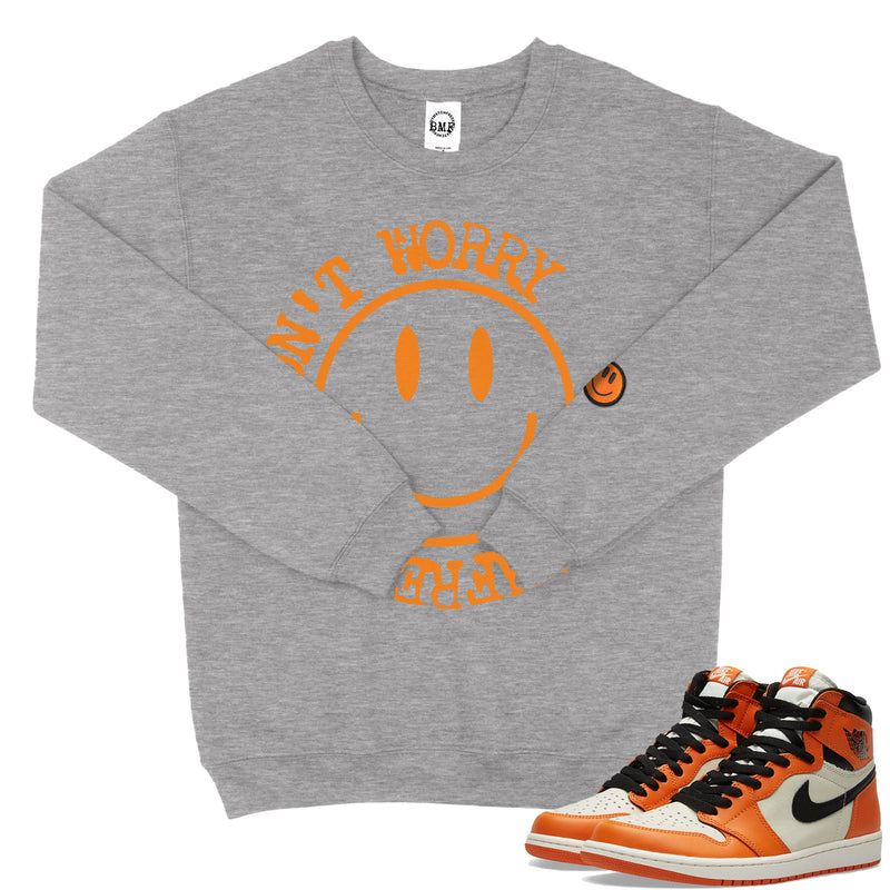 Starfish Orange BMF Smiley Crew Neck