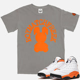Jordan 13 Starfish Orange BMF Bunny Arc Pigment Dyed Vintage Wash Heavyweight T-Shirt