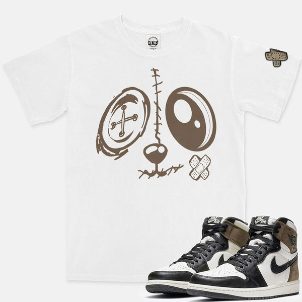 Jordan 1 Dark Mocha BMF Bunny Face Vintage Wash Heavyweight T-Shirt