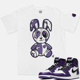 Jordan 1 Purple Court BMF Bunny Vintage Wash Heavyweight T-Shirt