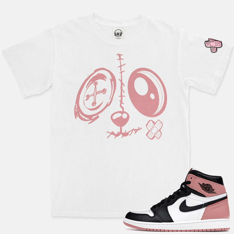 Jordan 1 Rust Pink BMF Bunny Face Vintage Wash Heavyweight T-Shirt