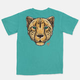 Jordan 6 Gatorade Green Embroidered BMF Leopard Head Pigment Dyed Vintage Wash Heavyweight T-Shirt