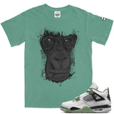 Jordan 4 Seafoam Oil Green BMF Gorilla Vintage Wash Heavyweight T-Shirt