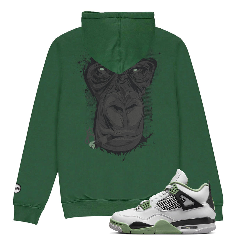 Jordan 4 Seafoam Oil Green BMF Gorilla heavyweight hoodie