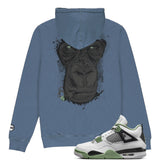 Jordan 4 Seafoam Oil Green BMF Gorilla heavyweight hoodie