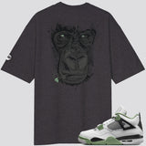 Jordan 4 Seafoam Oil Green BMF Gorilla Oversized T- Shirt