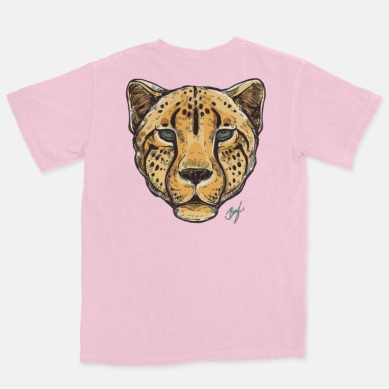 Jordan 1 Clay Green Embroidered BMF Leopard Head Vintage Wash Heavyweight T-Shirt