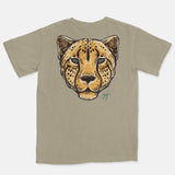 Jordan 1 Clay Green Embroidered BMF Leopard Head Pigment Dyed Vintage Wash Heavyweight T-Shirt
