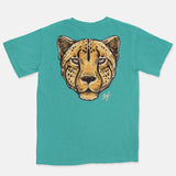 Jordan 1 Crimson Tint Embroidered BMF Leopard Head Pigment Dyed Vintage Wash Heavyweight T-Shirt