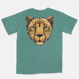 Jordan 1 Dark Mocha Embroidered BMF Leopard Head Pigment Dyed Vintage Wash Heavyweight T-Shirt