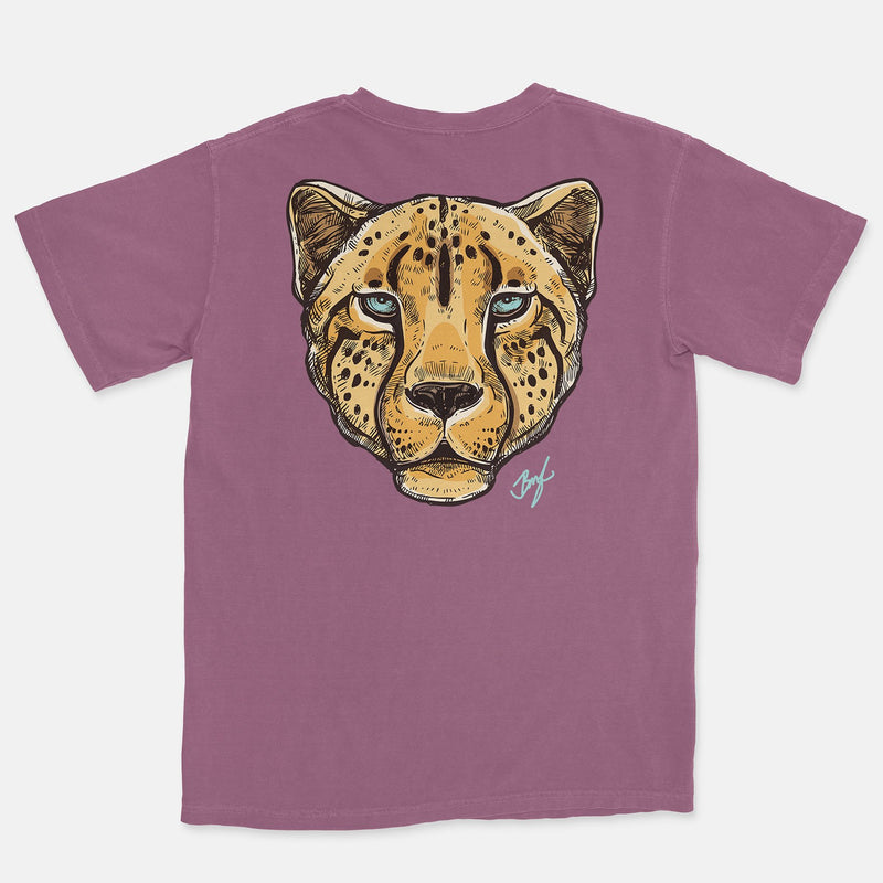Jordan 1 Igloo Embroidered BMF Leopard Head Pigment Dyed Vintage Wash Heavyweight T-Shirt