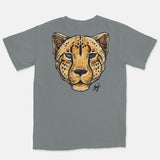 Jordan 1 Obsidian Embroidered BMF Leopard Head Vintage Wash Heavyweight T-Shirt