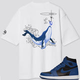 Jordan 1 Dark Marina Blue BMF Oversized T- Shirt