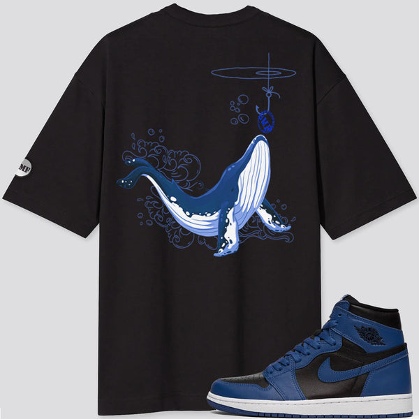 Jordan 1 Dark Marina Blue BMF Oversized T- Shirt
