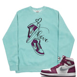 Jordan 1 Bordeaux Valentine Pigment Dyed Crew Neck