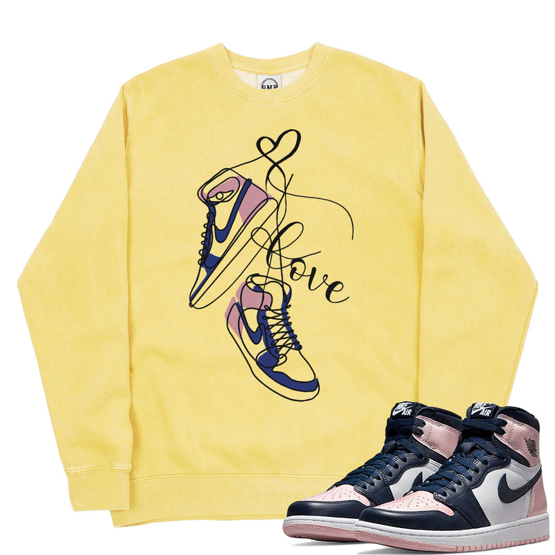 Jordan 1 Atmosphere Bubble Gum Valentine Pigment Dyed Crew Neck