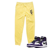 Jordan 1 Purple Court Valentine Embroidered BMF Pigment Dyed Joggers