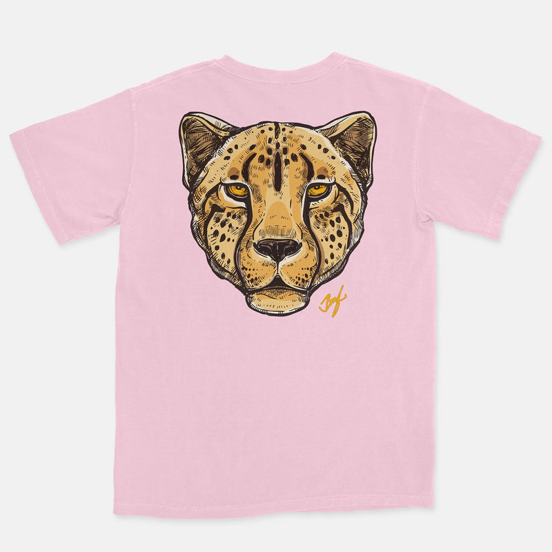 Jordan 3 Laser Orange Embroidered BMF Leopard Head Vintage Wash Heavyweight T-Shirt