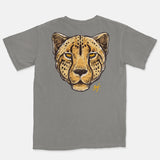 Jordan 3 Laser Orange Embroidered BMF Leopard Head Pigment Dyed Vintage Wash Heavyweight T-Shirt