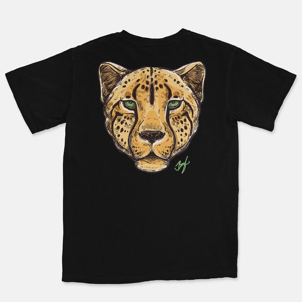 Jordan 3 Chlorophyll Embroidered BMF Leopard Head Vintage Wash Heavyweight T-Shirt
